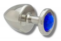 Aperçu: Buttplug 40 mm aus Edelstahl mit Kristall für geübte Nutzer