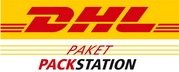 Station d'emballage du logo DHL