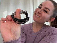 Aperçu: Cockstrap en cuir avec deux chaînes