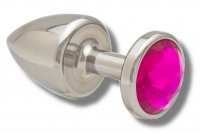 Aperçu: Buttplug aus Edelstahl mit Kristall 30mm vers. Farben