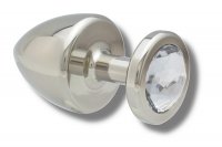 Aperçu: Buttplug 40 mm aus Edelstahl mit Kristall für geübte Nutzer