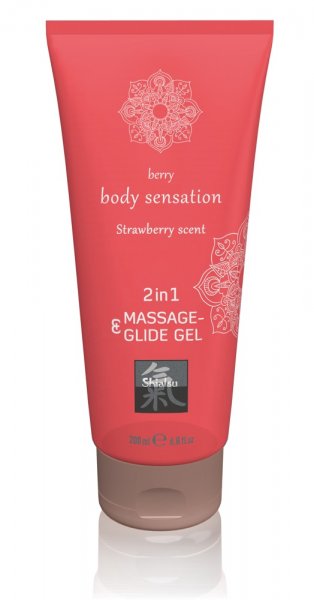 Gel de Massage &amp; Glide 2 in1 parfum fraise