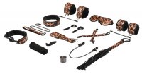 Leopard Wilde Leidenschaft - Set de bondage imprimé léopard avec flogger