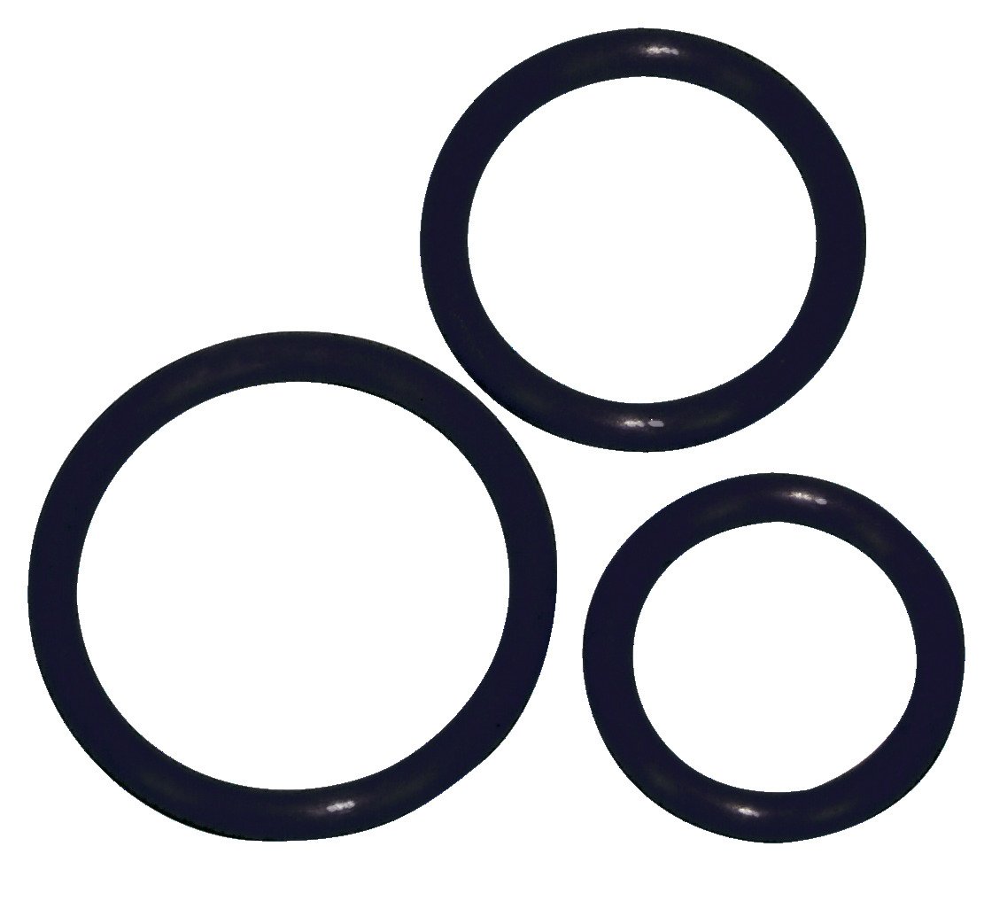 Anneau pour pénis noir Trio -Ø 5 cm, 4,2 cm et 3,2 cm Anneau pour pénis noir Trio -Ø 5 cm, 4,2 cm et 3,2 cm