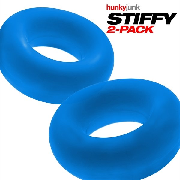 STIFFY Lot de 2 cockrings taureau - Teal Ice