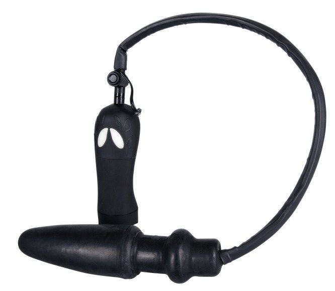 Bouchon anal vibrant noir gonflable