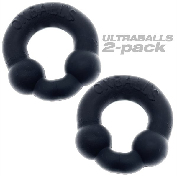 ULTRABALLS pack de 2 cockrings - NIGHT Edition Noir ULTRABALLS pack de 2 cockrings - NIGHT Edition Noir
