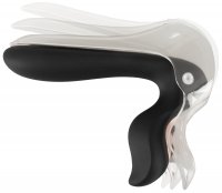 Aperçu: Bad Kitty Vibro-Spekulum mit LED – Seitenansicht mit transparentem Schnabel