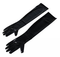 Aperçu: Gants noirs extra longs en wetlook