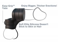 Mr. Big Cock Ring & Ball Stretcher aus schwarzem Silikon