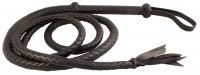 Arabische Lederpeitsche 250 cm – Arabic Whip mit Handschlaufe, aufgerollte Gesamtansicht