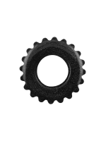 Aperçu: Oxballs PLUSHY Penisring Black Mica – Vorderansicht