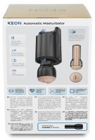 Aperçu: Keon Masturbator – Verpackungsseite mit Funktionsübersicht