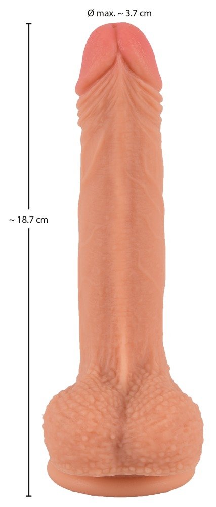 Godemiché naturel couleur peau avec gland rebondi Godemiché naturel couleur peau avec gland rebondi
