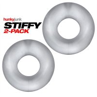 STIFFY Lot de 2 cockrings taureau - Clear Ice
