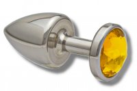 Aperçu: Buttplug aus Edelstahl mit Kristall 30mm vers. Farben