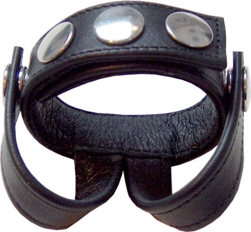 Bracelet en cuir avec séparateur de testicules Bracelet en cuir avec séparateur de testicules