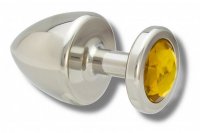 Aperçu: Buttplug Edelstahl 40 mm gelb