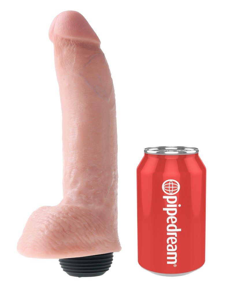 9"" Cock de squirting avec balles 9"" Cock de squirting avec balles