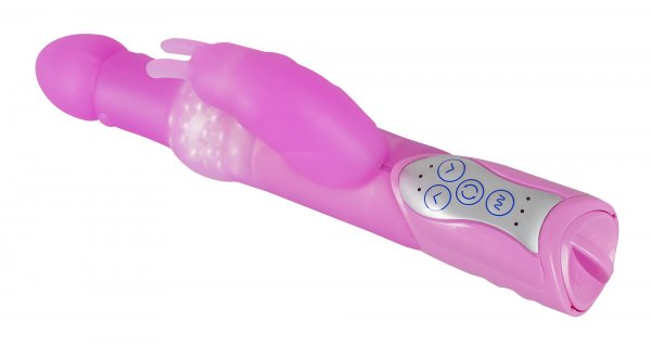 Vibromasseur à perles en silicone avec vibro-bunny clitoridien