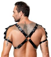 Aperçu: Leder-Brustharness – Rückenansicht