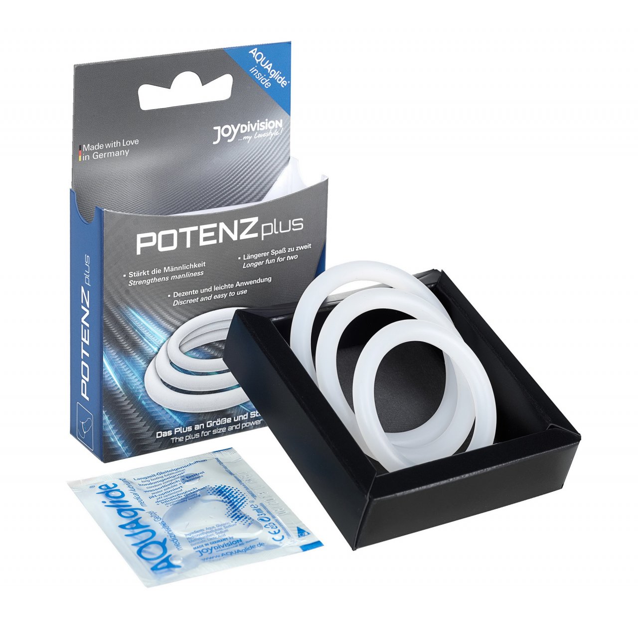 Anneaux pour pénis POTENZplus Ø 3,5 cm, 4 cm et 4,5 cm