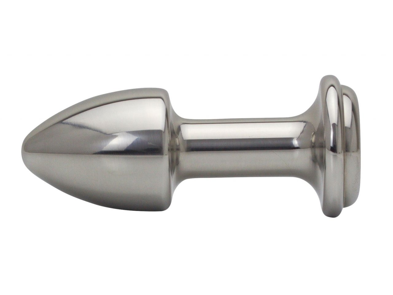 Noble acier inoxydable Buttplug 35 mm avec pierre