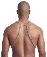 Aperçu: Svenjoyment Metall-Brustharness – Rückenansicht mit Kettenverlauf